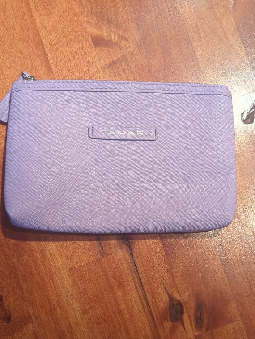 T Tahari Lilac Saffiano Cosmetic Pouch